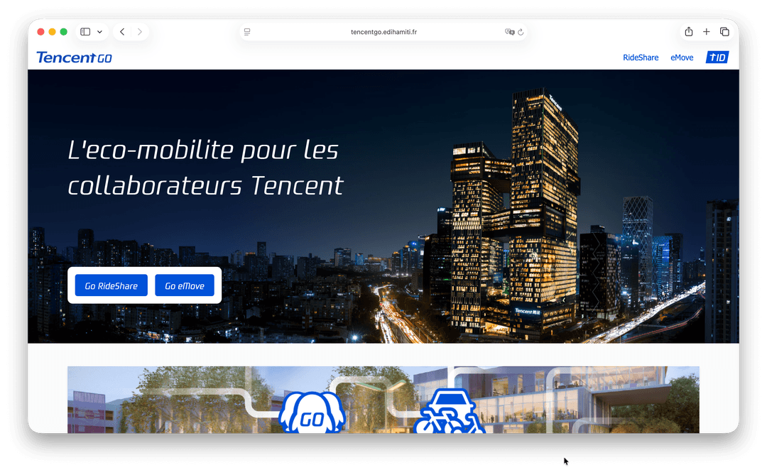 Screenshot representing Tencent Go