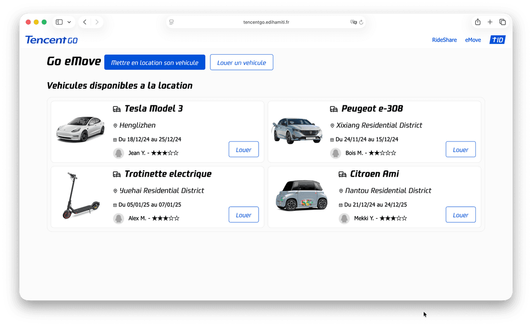 Screenshot representing Tencent Go
